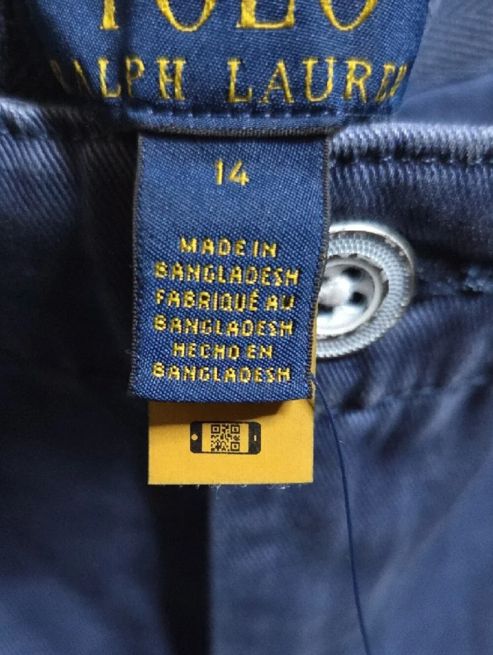 Polo by Ralph Lauren Indigo Flat-Front‎ Cotton Shorts